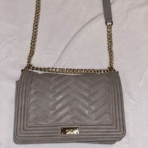 Grey BCBG boy bag style crossbody/shoulder bag